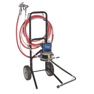 Triton Alum Spray Package, Cart, 60 psi Regulator, Suction, Air & Fluid Hoses, AirPro HVLP Gun .040 in (1.0 mm) Nozzle for Wood Applications<p>Part Number: 289638