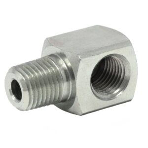 Pipe Fitting - 90° Street Elbow, 1/4 Female x 1/4 Male threads, Steel<p>Part Number: 15M045