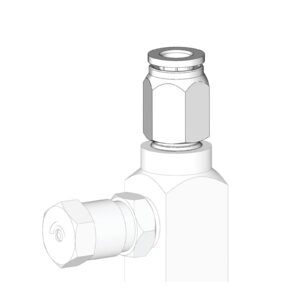 GL-32, GL-33, GL-42, and GL-43 Outlet Fitting - 1/4 in. OD Tube, Push-to-Connect<p>Part Number: 17B880