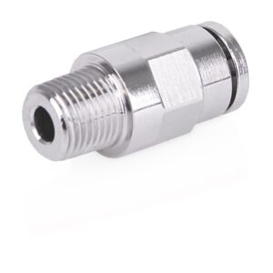 CSP Outlet Fitting - G-Lock Push-To-Connect Stud - 1/4 inch Hose Stud x 1/8 inch NPT male straight, 2000 psi<p>Part Number: 17L442