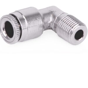 CSP Lubrication Point Fitting - Push-To-Connect Stud - 1/4 inch OD Tube x 1/8 inch NPT male 90°, 625 psi<p>Part Number: 17L652