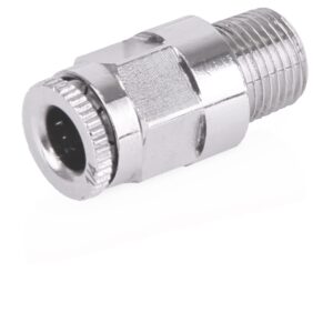 CSP Lubrication Point Fitting - Push-To-Connect Stud - 1/4 inch OD tube x 1/8 inch NPT male straight, 625 psi<p>Part Number: 17L653