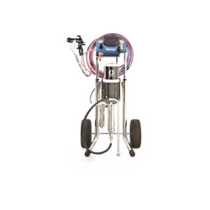 10:1 Merkur AA Package, 1.2 gpm (4.5 lpm) fluid flow, Wall Mount, PerformAA 15 Gun, Pump Air Controls, Gun Air/Fluid Hose, Filter<p>Part Number: G10W07