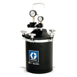 2.5 Gallon Pressure Pot. Aluminum construction, up to 50 psi, with dual regulators for fluid and air control.<p>Part Number: 223833