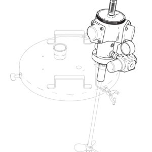 Radial Piston Air Motor Retrofit Kit for 5 gallon (18 L) or 10 gallon (38 L) pail agitators. Pail cover, agitator shaft and blade not included.<p>Part Number: 19Y592