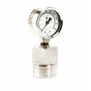 Stainless Steel Fluid Gauge with Dampener, 0-200 psi (0-14 bar)<p>Part Number: 206171