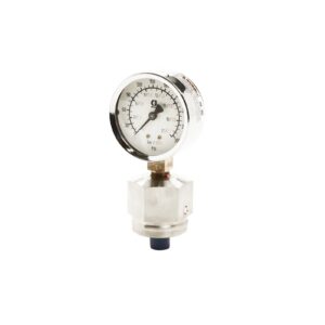 Stainless Steel Fluid Gauge with Dampener, 0-300 psi (0-21 bar)<p>Part Number: 208855