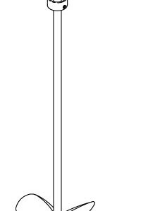 Drum agitator without mounting tube, air driven, 1/2 HP, 31.25 inches (79.3 cm) in length, carbon steel material<p>Part Number: 204995
