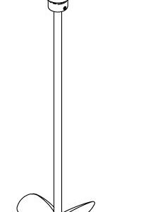 Drum Agitator with Mounting Tube, Air-Driven, 1/2 HP, 31.25 inches (79.3 cm) long, CS<p>Part Number: 206219