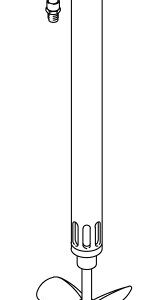 Carbon Steel Agitator for 30-Gallon Mix tanks and 55-Gallon Drums, Air-Driven, 1/2 HP, 31.25 inches (79.3 cm) long, CS<p>Part Number: 206758