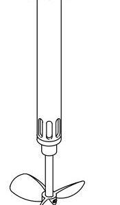 Carbon Steel Agitator for 60-Gallon Mix tanks, Air-Driven, 1-1/2 HP, 33.25 inches (84.4 cm) long, CS/Aluminum<p>Part Number: 206760