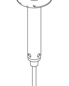 Air-Driven Agitator for 30 Gallon (114 Liter) Mix Tank with Sawblade Prop, 3/4 HP, 33.87 inches (86 cm), SST<p>Part Number: 210068