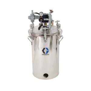 10 Gallon Low Pressure (HVLP) Pot with Agitator, Regulated to 15 psi, ASME Rated, 33.9 in (88 cm), 85 lbs (39 kg), SST<p>Part Number: 236147