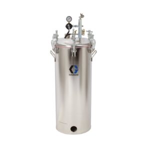 15 Gallon Low Pressure (HVLP) Pot, Regulated to 15 psi, ASME Rated, 44.6 in (113.2 cm), 92 lbs (42 kg), SST<p>Part Number: 236145