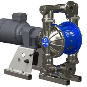 Husky 2150e 2 in. (51 mm) SS Electric Diaphragm Pump; 5.0 Hp ATEX Motor, No CMPSR, Cntr Port Flange, AL Center, SS Seat, PT Ball, PT Diaphragm<p>Part Number: 657177