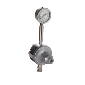 Low Pressure Fluid Regulator, 300 Max psi, 20-160 psi Range, 3.0 GPM, SST, Spring Type, 3/8 (f) x 3/8 (m), 1/4 (f) Port<p>Part Number: 222115