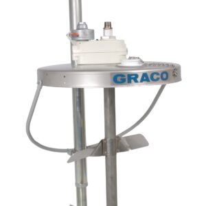 Heavy Duty Back-Geared Drum Agitator with elevator, drum cover and siphon kit, air driven, 1/2 HP, 32 inches (81.25 cm) long<p>Part Number: 231414