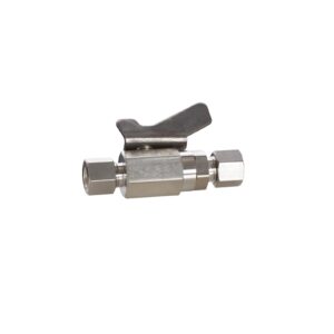 Low Pressure Ball Valve compatible with stainless steel, catalyst and waterborne materials, 3/8 in. OD Tube x 3/8 in. OD Tube<p>Part Number: 237537