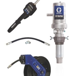 LD Series 5:1 Tank Mount Oil Pump with SD Series Hose Reel Packages - Preset Meter Type<p>Part Number: 24J736