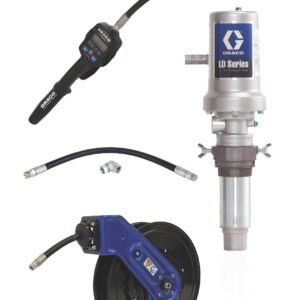 LD Series 3:1 Tank Mount Oil Pump with SD Series Hose Reel Package - Manual Meter Type<p>Part Number: 24K836