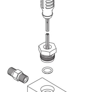 Pressure Transducer Kit, 100 psi (7 bar, 0.7 MPa). Used to measure fluid or air pressure.<p>Part Number: 24P600