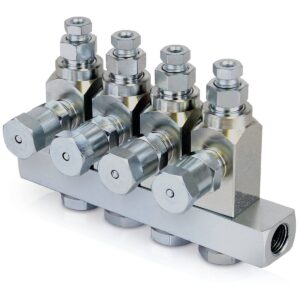GL-32 Grease-Injector, Carbon Steel, 4-Injector Manifold, 1/4 NPT<p>Part Number: 24A924