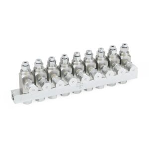 GL-42 Oil Injector, Carbon Steel, 9 Injector Manifold, 1/8 NPT x 1/8<p>Part Number: 24W806