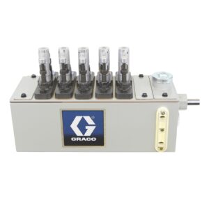 Manzel® MB118 Series Lubricator - 6 Pint (2.8 liter) Reservoir (6 Pump Stations Max), 1/4 in GBL 7500 Pump (qty 5), 118:1 drive on right hand end<p>Part Number: 24W635