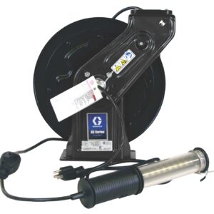 SD 5 Series 120 Volt Cord and Light Reel - LED Light with In-Line Tool Tap - 50 ft (15 m) 16 AWG, 12 Amp Cord - Black<p>Part Number: 24Y872