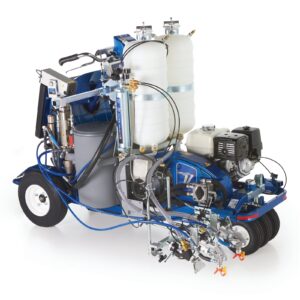 LineLazer V 250DC HP Reflective Series Self-Propelled Gas Hydraulic Airless Line Striper, 2 Auto Guns, 2 Tanks, LazerGuide 3000<p>Part Number: 25D343