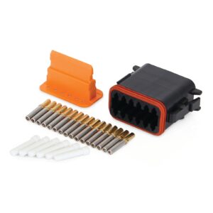 12 Pin DT Kit, Connects to Compact Dyna-Star®, Includes Connector, Crimpable Gold 16-20 AWG Sockets, Sealing Plugs<p>Part Number: 26A889