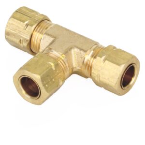 Union Tee, 5/16 in. (7.94 mm) Tube, Brass<p>Part Number: 556637
