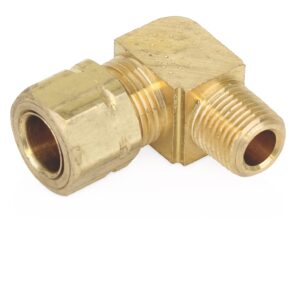 Fitting - Brass Male Tube Elbows 5/16 in. (7.94 mm) Tube x 1/8 in. (3.2 mm) NPTF<p>Part Number: 556639