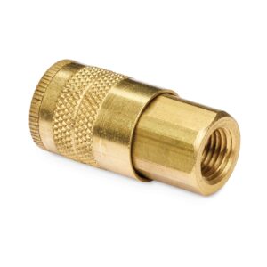 Mating Coupler/Coupling for grease fill stud on Trabon Reservoirs, 1/4 in. NPT female, with Check<p>Part Number: 558906