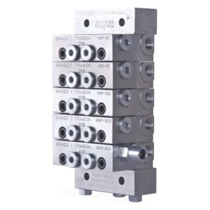 Trabon® MSP Modular Divider Valve with Right Cycle Pin - MSP-25T - 0.025 in³ (0.41 cm³)<p>Part Number: 562740