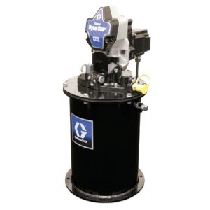 Compact Dyna-Star® 24 VDC Series progressive Grease Pump and 12 L Reservoir, Follower Plate, Level Reporting<p>Part Number: CD1012