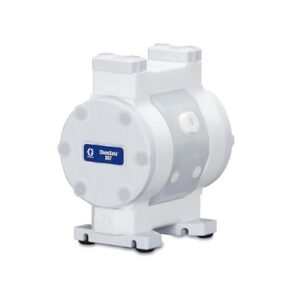 ChemSafe 307 Air Operated Double Diaphragm Plastic Pump with PTFE Seat, PTFE Ball, Overmolded PTFE Diaphragm, PTFE Fluid Path & NPT Port<p>Part Number: 24X427