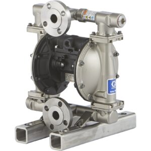 Husky 1050 (Vertical Outlet) SS Pump, AL Center Section, SS Seats, PTFE Balls & PTFE Diaphragm<p>Part Number: 651539