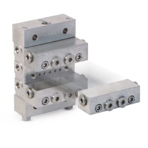 Trabon® MSP Stainless Steel Modular Divider Valve - MSP-35S-SS - 0.070 in³ (1.15 cm³)<p>Part Number: 24B478