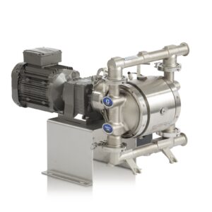 SaniForce 1040e Sanitary S/S EODD Pump with S/S Seats, PTFE O-Rings, Santoprene Balls & Diaphragm & 1.5 in Sanitary Flange<p>Part Number: 24Y597