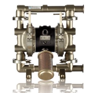 SaniForce 1590, 1.5" FG SST Pneumatic Diaphragm Pump, AL Center, SS Seats, SP Balls, SP Diaphragms<p>Part Number: FA2222