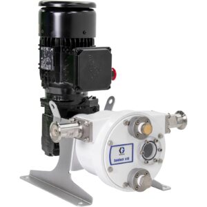 SoloTech h10 Peristaltic Pump, 0.75 hp AC motor with high-speed gear reducer, .11-.67 gpm, FDA Nitrile Hose, SST Sanitary Clamp Barb<p>Part Number: 19D110