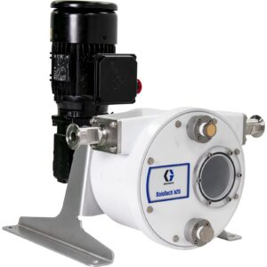 SoloTech h25 Peristaltic Pump, 0.75 hp AC motor with high-speed gear reducer, .89-5.34 gpm, FDA Nitrile Hose, SST Sanitary Clamp Barb<p>Part Number: 19C735