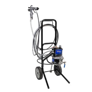 Triton Alum Spray Package, Cart, 60 psi Regulator, Suction, Air & Fluid Hoses, Stellair Compliant Gun .055 in (1.4 mm) Nozzle for Metal<p>Part Number: 234915