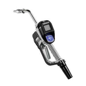 Pulse Mobile Metered Dispense Valve for Oil Applications - 1/2 in NPT, Rigid Extension, Automatic Nozzle<p>Part Number: 125M317