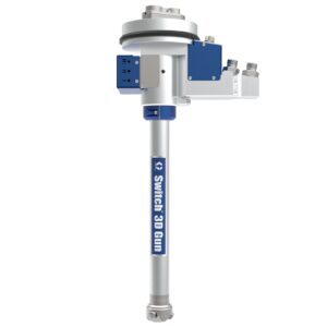 Switch 3D Gun for Two Independent Materials, No Sensors, Aluminum, 0/45/75 Nozzle Angles<p>Part Number: 17V562